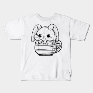 Bunny in a Cup Kids T-Shirt